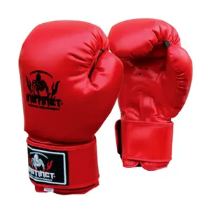 Gants de boxe en cuir véritable en gros pour débutants, support de poignet à velcro personnalisé en gros, gants d'entraînement de boxe imperméables - Product Image 1
