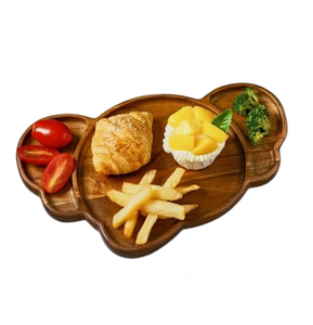 Accueil Vaisselle Assiette de service Plateau de fruits secs Plateau de service en bois Finition brune Service de collations et de friandises - Product Image 1
