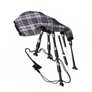 Bagpipes écossais en bois de rose, couleur tartan, avec montures argentées simples, sac de transport offert, bagpipes à vendre, prix de gros, service OEM - Product Image 4