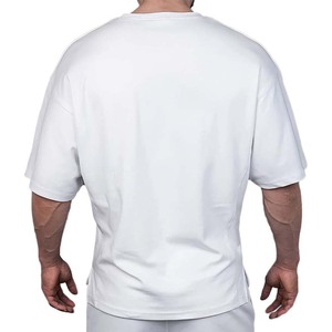 Camiseta Blanca de Manga Corta con Cuello Redondo para Hombre, Corte Regular, Informal, de Algodón Jersey, Diseño Liso - Product Image 2