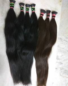 Extensions de cheveux humains vierges Remy d'Inde du Sud, 14 pouces, double trame machine, simple tirage, avec fermetures en dentelle, provenant directement du temple - Product Image 4