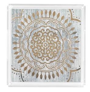 Plateau alimentaire en acrylique transparent durable avec poignées Organisateur élégant Parfait pour la cuisine à la maison et l'utilisation de la restauration rapide - Product Image 6