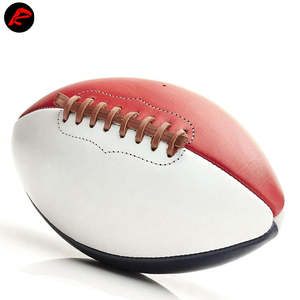 Matériau en cuir de qualité supérieure surpiqûres taille personnalisée excellent jeu officiel ballon de rugby de football américain - Product Image 3