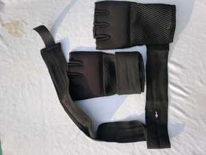 Gel de traction en néoprène noir rembourré, enveloppe de main rapide et facile, enveloppe de vitesse, enveloppe de protection des articulations - Product Image 4