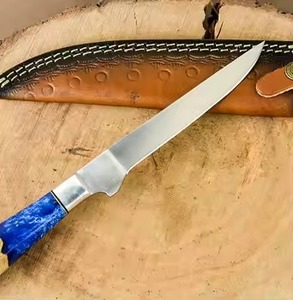 Cuchillo De Filete de hoja de acero D2 hecho a mano, mango de madera de resina de grado Damasco, funda personalizable, cuchillo de Chef de cocina, regalo para hombres/BF OEM - Product Image 6