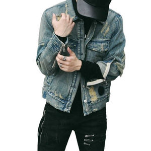 High Street Denim Veste Pour Hommes Vintage Casual Wear En Plein Air Sergé Coton Sur Mesure Classique À Vendre Veste Pour Hommes - Product Image 1