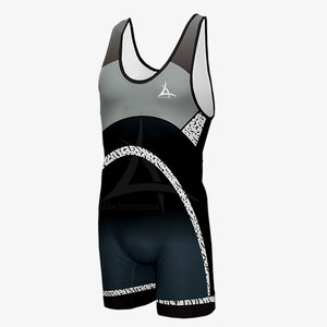 <b>Men</b> Heavyweight Polyester Eco-Friendly Breathable Quick Dry Wrestling <b>Singlets</b> Wholesale One Piece Tops Customize Uniform - Product Image 6