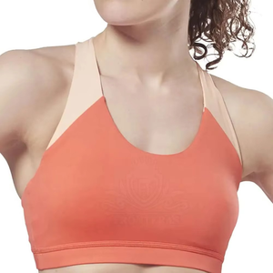 Sujetador Deportivo de Alta Calidad para Mujer, Sin Costuras, con Relleno Suave, Sin Varillas, con Bloques de Color, Ligero y Transpirable, para Gimnasio y Yoga - Product Image 1