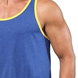 Ropa de Gimnasio de Verano, Camiseta Corta de Alta Calidad, Lavado Ácido, Sin Mangas, Camiseta Deportiva para Hombre - Product Image 3