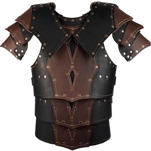 Armure de poitrine médiévale guerrier Viking armure en cuir réglable Costume de plastron pour fête Halloween Cosplay - Product Image 2
