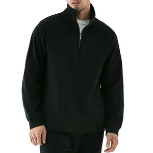 High Quality Zipper Golf Pullover Oversize Cotton <b>Hoodie</b> <b>Plain</b> Turtleneck Unisex Corded Crew Quarter Half Zip Sweatshirt - Product Image 3