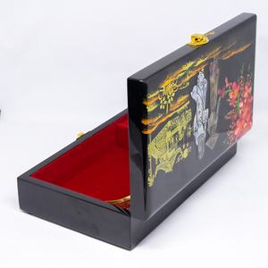 Caja de laca para guardar joyas, papelería, oficinas, dormitorios, decoración, cajas lacadas de alto brillo - Product Image 6