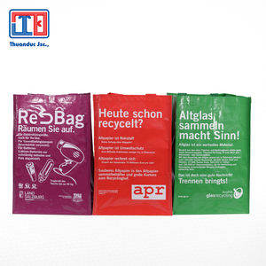 Sac à provisions tissé en PP réutilisable personnalisé avec logo | Fourre-tout de supermarché écologique | Sac promotionnel en gros - Product Image 1