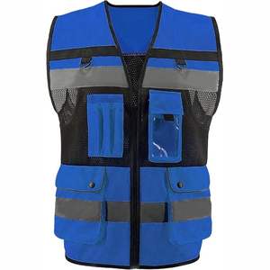 Chaleco de trabajo para hombre con material duradero Transpirable y cómodo Ropa DE SEGURIDAD Técnicas lavadas con bolsillo de 5 dimensiones - Product Image 5