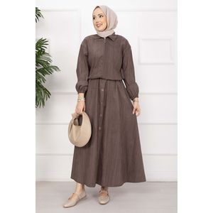 Casual Coffee Bomber Jacket & Button-Down <b>Skirt</b> Set XS Size Winter Two-Piece Shorts Set - Product Image 4
