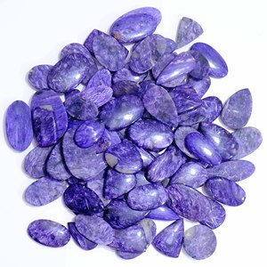 Charoite naturelle de haute qualité pierre précieuse en vrac multi-forme et taille Charoite Cabochon pierre précieuse en vrac pour la fabrication de bijoux - Product Image 1