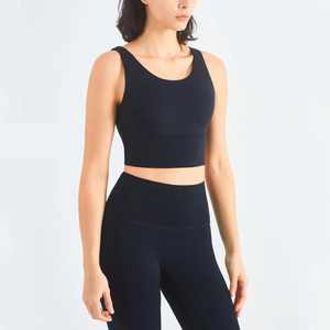 Soutien-gorge de sport à dos nageur sans couture lavé réversible grande taille pour femme pour entraînement de gymnastique-Spandex/Polyester à séchage rapide - Product Image 1