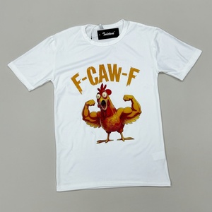 เสื้อยืดคุณภาพสูงขายส่งลายกราฟิกไก่ F-CAW-F สำหรับทุกเพศ ผลิตจากโพลีเอสเตอร์ 100% สไตล์ลำลองแนวสตรีทแวร์ ขายส่งจำนวนมาก - Product Image 1