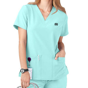 Uniformes de hospital de alta calidad de algodón elástico blanco unisex uniformes de enfermera de lona de verano al por mayor - Product Image 5