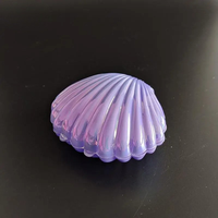 Boîte d'emballage en plastique de petite coquille de galvanoplastie créative Boîte d'emballage cadeau Boucles d'oreilles Anneaux Perle Bijoux Organisateur Titulaire