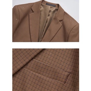 Chaqueta de hombre de alta calidad, chaqueta ajustada coreana transpirable de un solo botón para fiestas de boda, la mejor botonadura única de alta calidad - Product Image 2