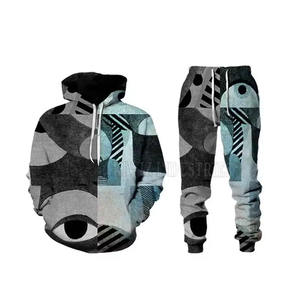 Vente en gros Nouveautés Combinaison de sport pour homme en sublimation Pantalon élastique Ensemble de jogging pour la saison d'hiver Design personnalisable - Product Image 1