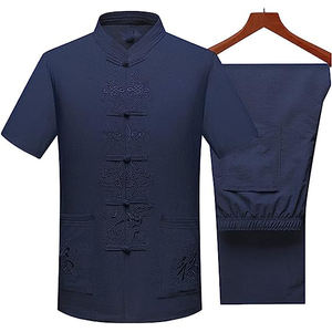 ชุดเครื่องแบบศิลปะการต่อสู้แบบยูนิเซ็กส์ผ้าฝ้ายสีล้วนทันสมัยชุดกังฟูโอเวอร์ไซส์ใส่สบายสไตล์คลาสสิกสำหรับผู้ใหญ่ - Product Image 6