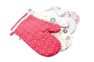 Mitaines de cuisine en coton biologique de qualité supérieure, style imprimé élégant, résistantes à la chaleur, écologiques, lavables au lave-vaisselle - Product Image 5