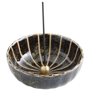Porta Incienso de Loto Verde Oscuro - Product Image 1
