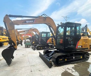 Mini-excavatrice Sany SY75C Pro d'occasion de 7,5 tonnes en bon état, fabriquée en Chine, avec chenilles en caoutchouc. - Product Image 2