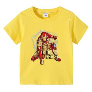 Alta calidad 100% algodón estampado personalizado Color sólido Unisex niños Top ropa algodón cómodo niñas niños Camiseta de manga corta - Product Image 1