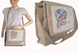 Bolso de mano de estilo bohemio Vintage ecológico personalizado para mujer, bolso promocional de moda con estampado de logotipo reciclable y cremallera de lona - Product Image 2