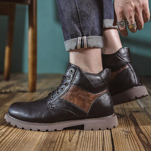 Chaussures de travail en cuir de vache durable avec doublure anti-odeur et absorption des chocs, chaussures décontractées pour hommes, chaussures de tous les jours - Product Image 4