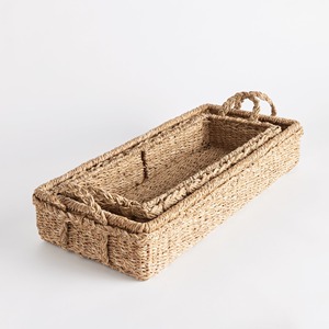 Plateau de service en herbe de mer, prix le plus bas, plateaux de service en herbe de mer, contenants décoratifs pour aliments et boissons - Product Image 5