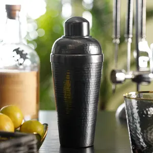 Vierges artisanales OEM vrac vente en gros LFGB certifié écologique gris mat finition martelé acier inoxydable Shaker | 24oz - Product Image 4