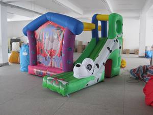 Inflatable <b>Nylon</b> Poppy Dog Theme Castle Combo for Kids' Jumps and <b>Slip</b> Outdoor Daycare Use - Product Image 1