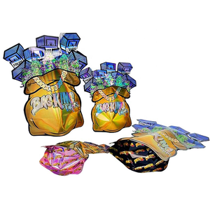 Bolsa de Mylar con Forma Especial Personalizada, a Prueba de Humedad, 3.5g 7g 14g 28g, Holográfica, con Cierre de Cremallera, para Envasado de Alimentos - Product Image 3