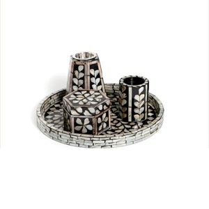 Quemador Bakhoor con acabado de incrustaciones de hueso brillante para forma personalizada para Decoración de mesa quemador de incienso elegante árabe de moda - Product Image 3