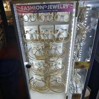 Présentoir de Bracelet de verrouillage au détail organisateur de bijoux vitrine de bijoux rotative en acrylique transparent avec lumière LED