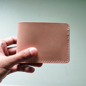 Custom Made Genuine Leather Bi Fold Wallet <b>Slim</b> RFID Blocking <b>Purse</b> For Men With Card Holder Slots BFW-0145 - Product Image 1