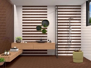 Orientbell Céramique 300X450 SBG Beige Streak Dusk Glossy Finish Carrelages pour Salle de Bain Cuisine Dosseret Toilette Mur Carrelages Sol - Product Image 2