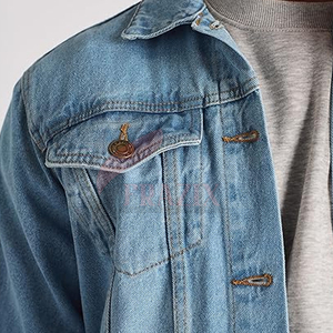 Veste en jean Boxy de haute qualité pour hommes, veste en jean Boxy légère pour hommes, veste en jean Boxy pour hommes sur mesure - Product Image 5