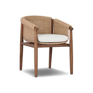 Silla de Comedor de Madera de Teca Indonesiana Premium con Cuerda Tejida y Cojín de Asiento Cómodo para Cafeterías, Hoteles o Muebles de Venta al por Menor - Product Image 1