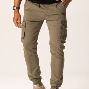 Pantalons de jogging décontractés à logo personnalisé, pantalons amples à taille élastique, jambes droites, pantalons cargo pour homme - Product Image 4