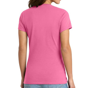 Camiseta básica de manga corta con cuello redondo para mujer, color blanco, talla mediana, color rojo - Product Image 5