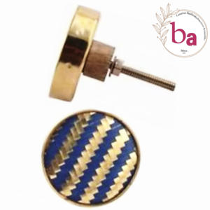 Modern Woven Brass & Wood Drawer <b>Door</b> Knobs Handmade Pull Handles <b>for</b> Kitchen Bedroom Bathroom & Living Room Cabinets - Product Image 1