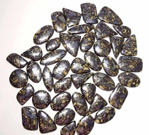 Natural Schalenblende cobre turquesa piedras preciosas sueltas cabujón mezcla forma y tamaño Schalenblende piedras preciosas lote fabricación de joyas - Product Image 4