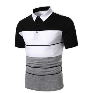 Polo de algodón para hombre, camiseta de ajuste entallada multicolor con cuello vuelto y botones, camiseta de verano informal de negocios ODM personalizada - Product Image 5