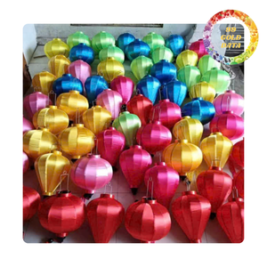 Linterna de seda con varias formas y colores de tamaño | Fácil de instalar con marco plegable | Viet Nam origen - Product Image 4
