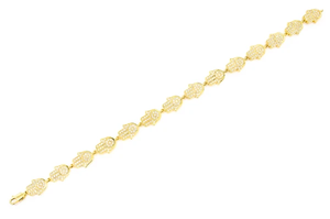 Nuevo diseñador de moda Diamond Hamsa para pulsera Glamorous Shiny 18K Gold Hip Hop Style Charm Jewelry con diamantes naturales - Product Image 4